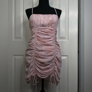 Forever 21 Blush Ruched Mini Dress